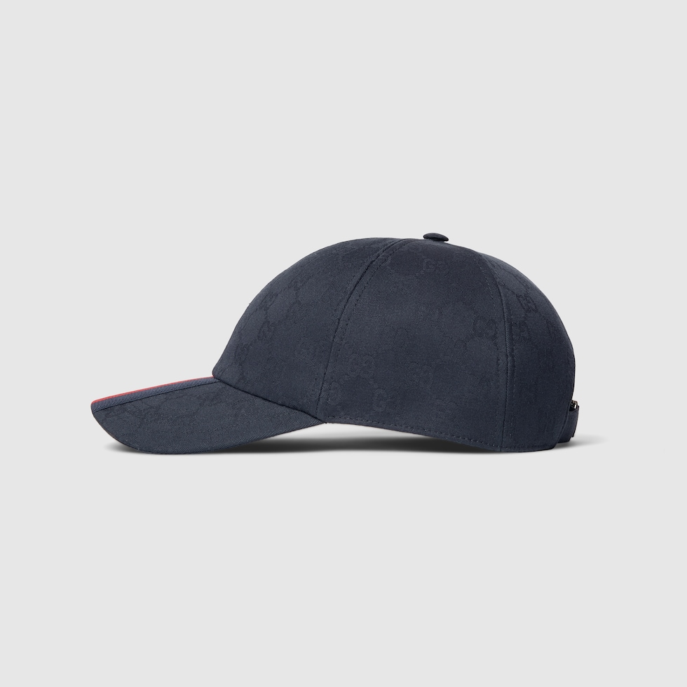 GUCCI Leatherx nylon GG embossed mesh baseball cap hat 627156 black XL 23.6