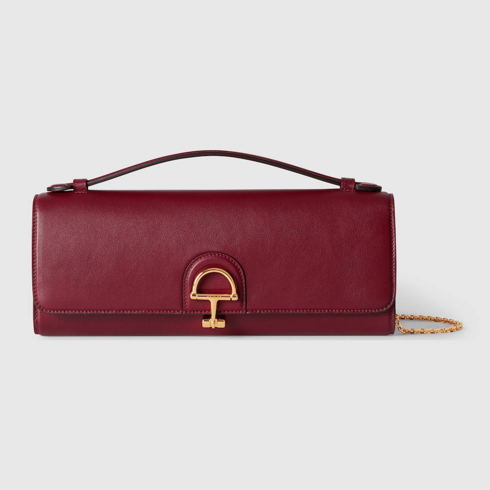 Pochette Gucci 73 en cuir rouge Rosso Ancora | GUCCI� FR