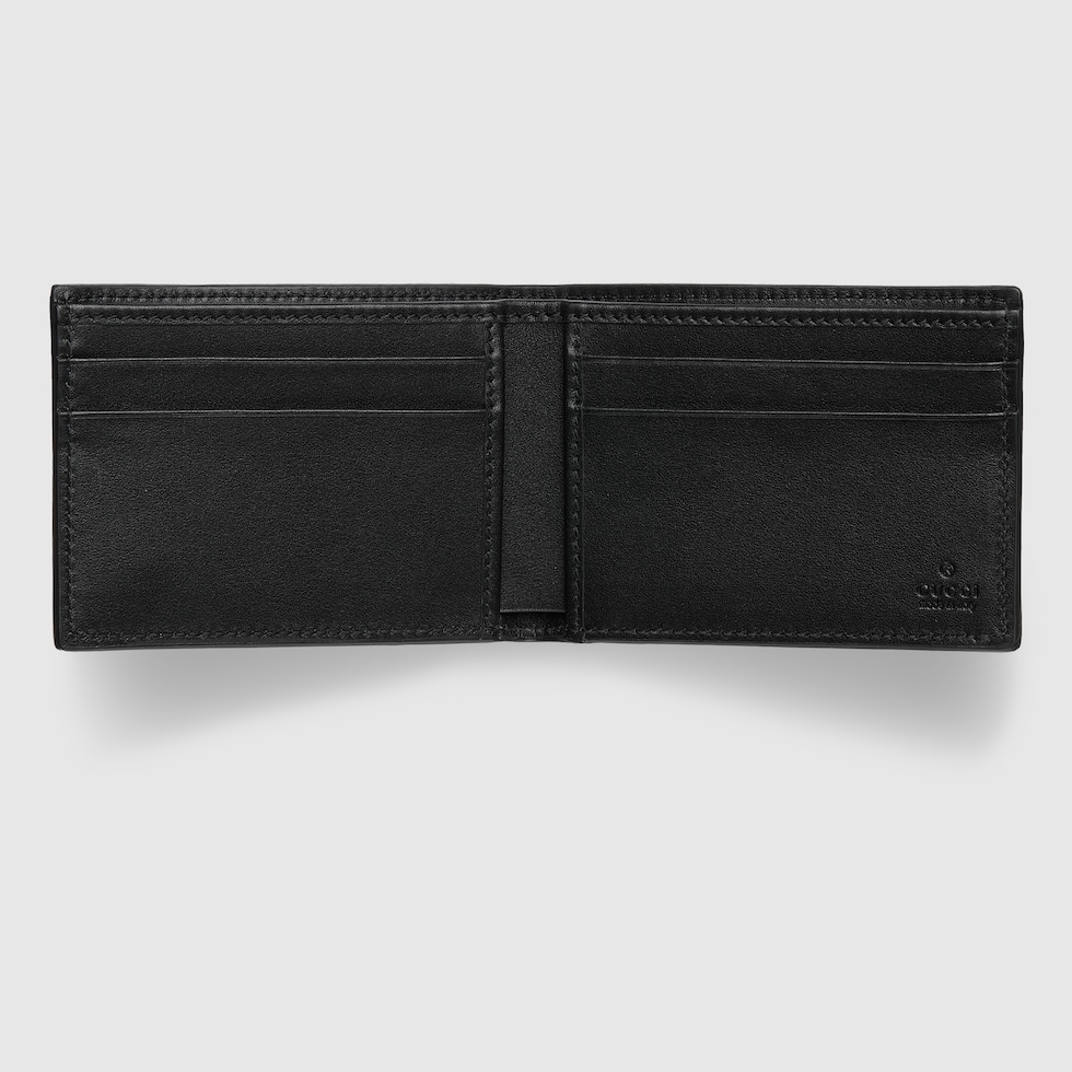 GG Marmont bi-fold wallet in black soft leather | GUCCI® US