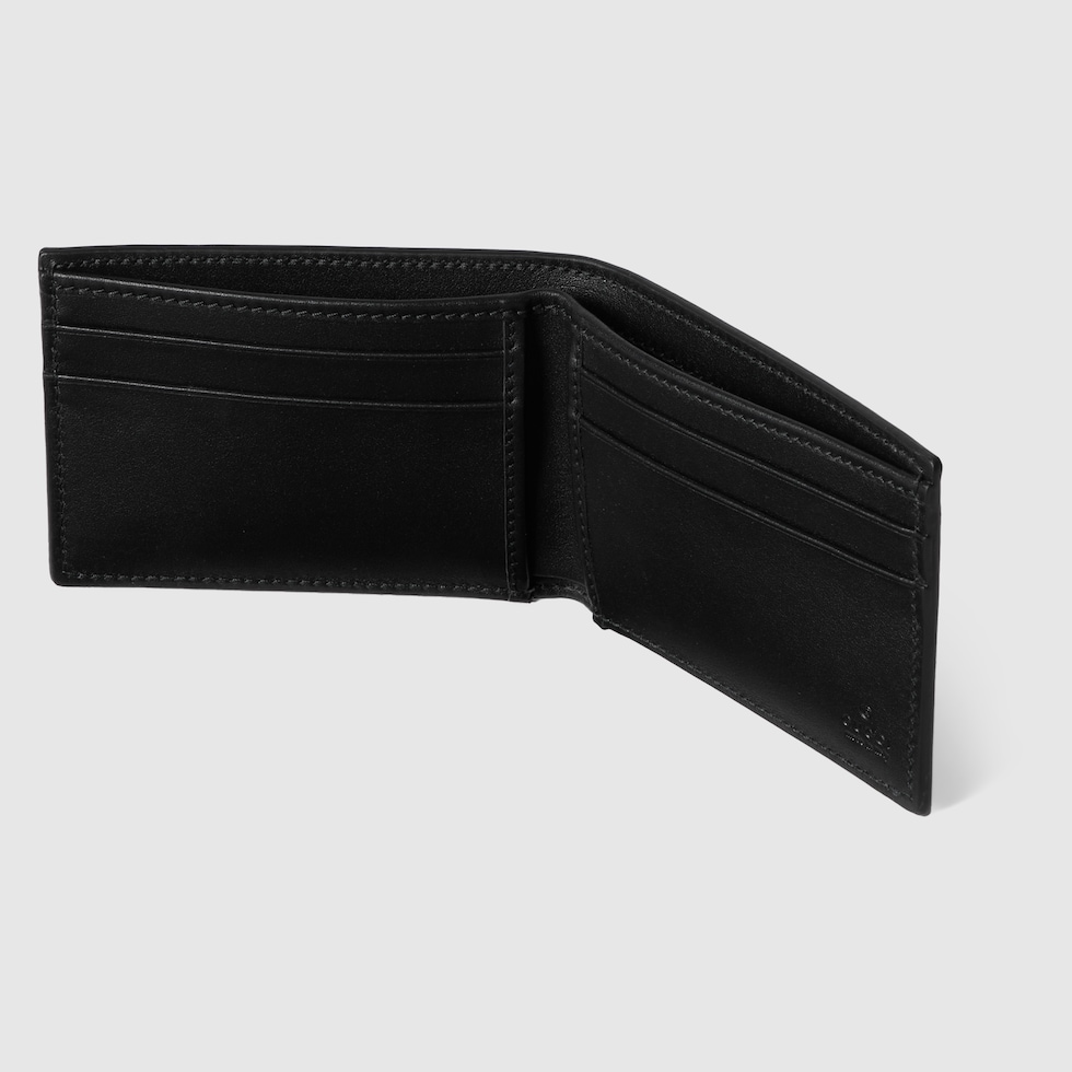 GG Marmont bi-fold wallet in black soft leather | GUCCI® US