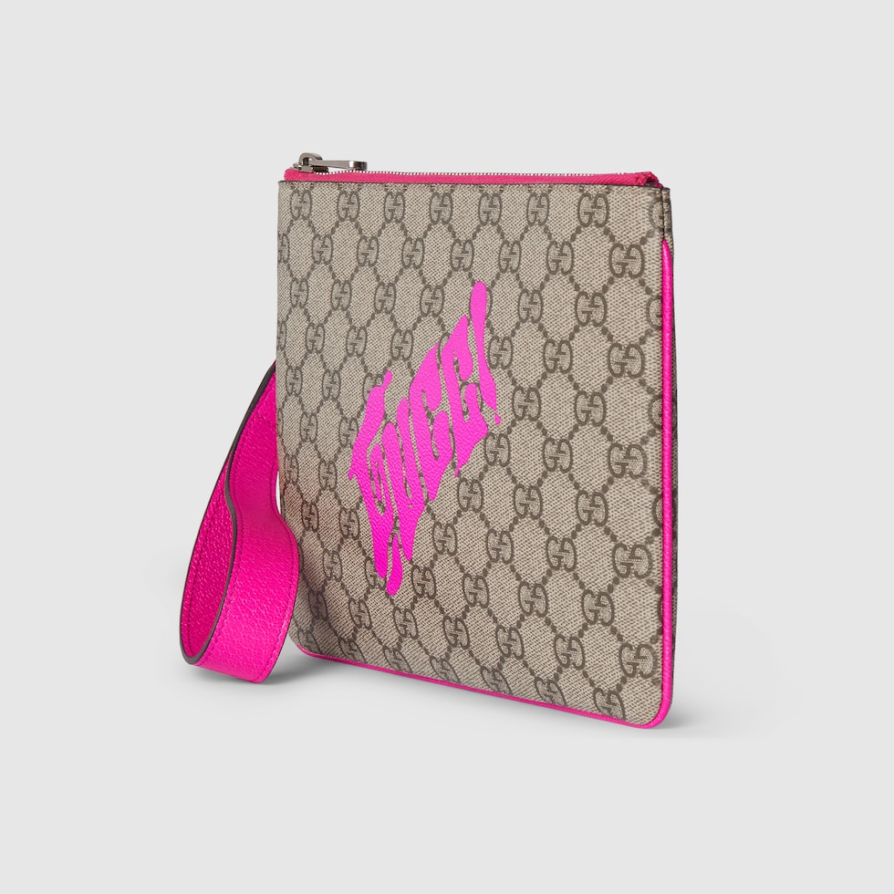 バッグ GUCCI accessory pouch hand bag GG GUCCI Accessory Pouch Handbag Purse GG Canvas Brown Black