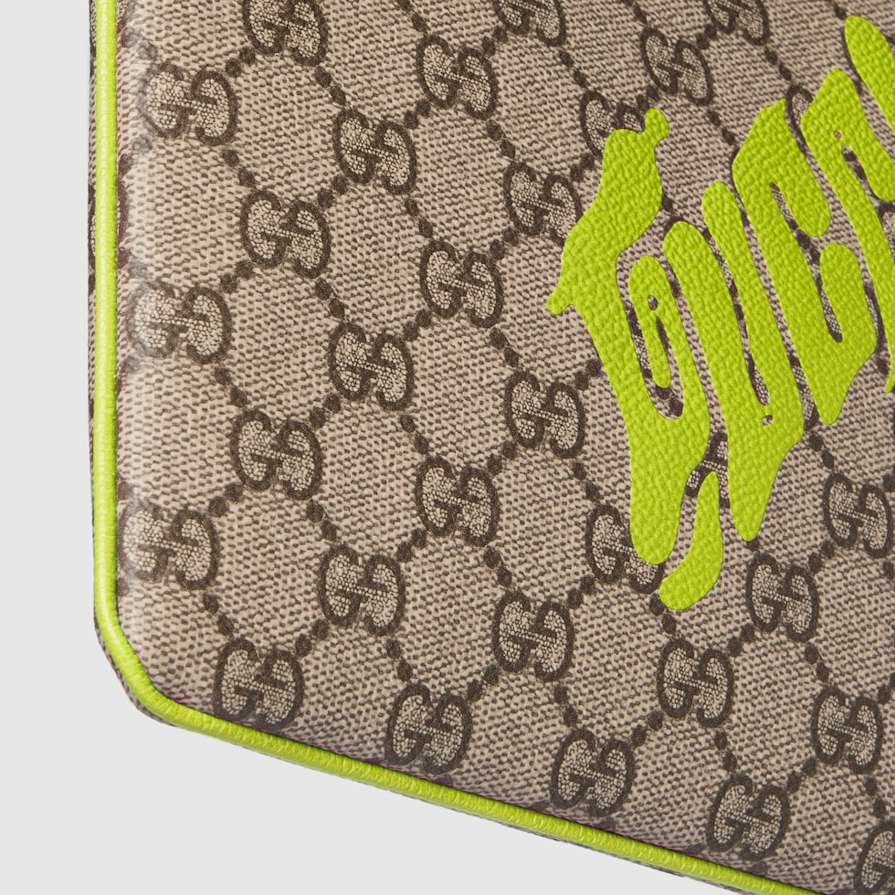 Small pouch with print in beige and dark brown GG Monogram Small pouch with print in beige and dark brown GG Monogram