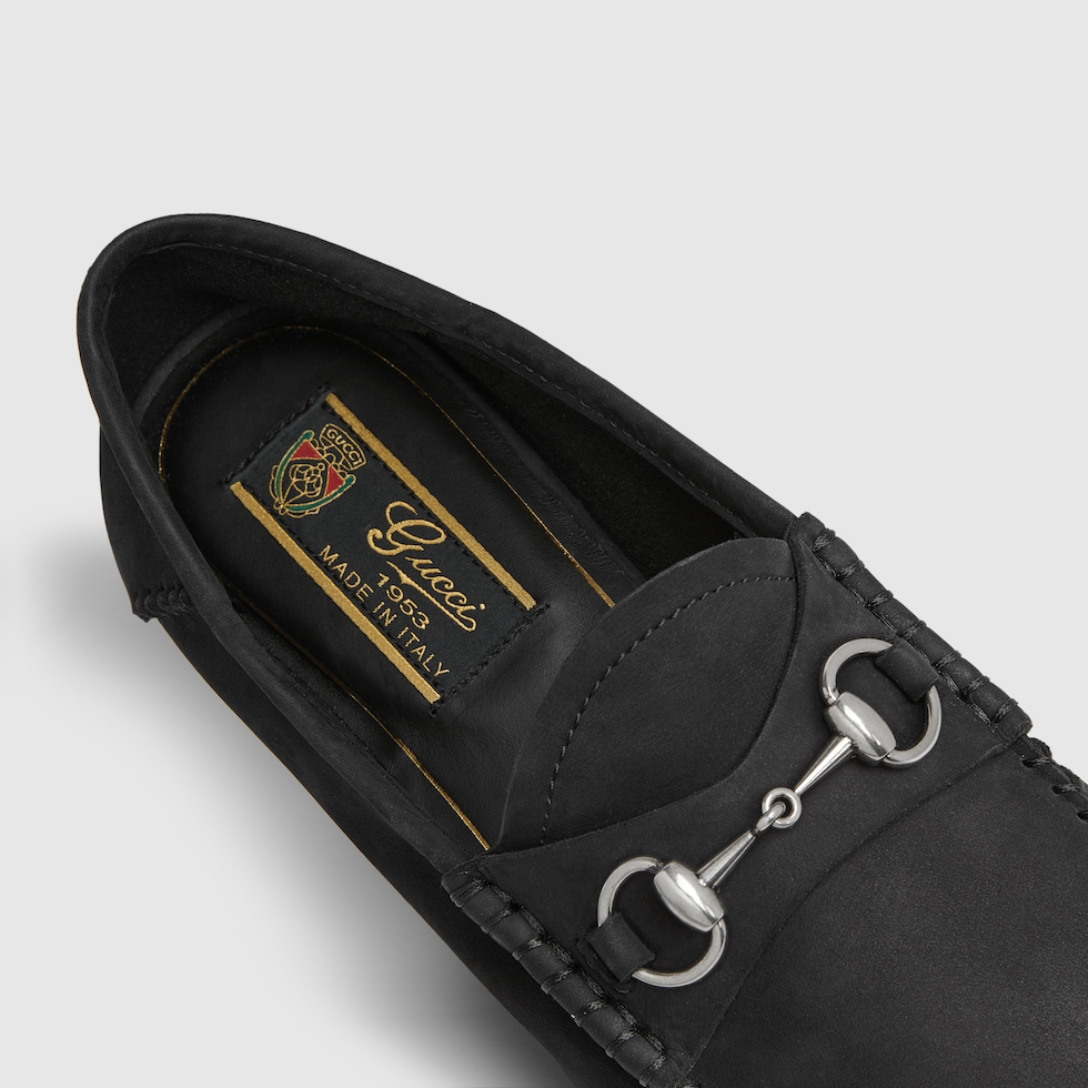 GUCCI ブラック スエード ローファー