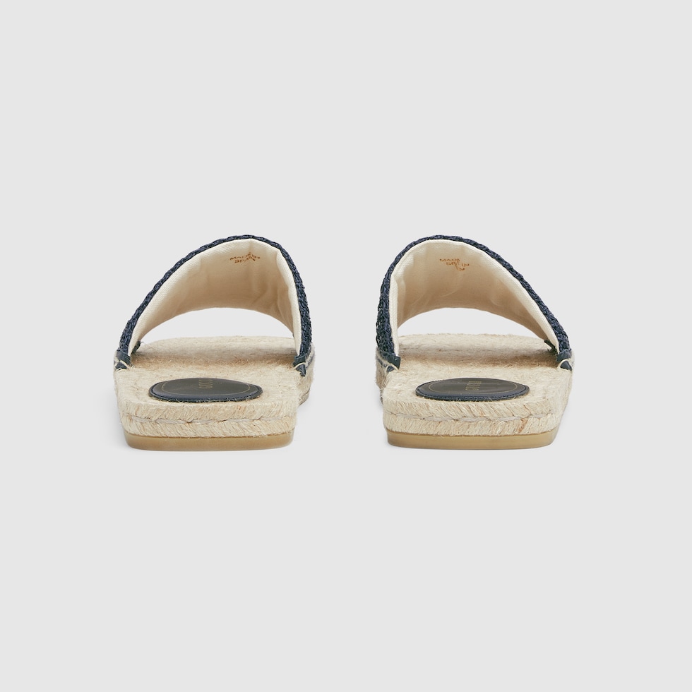 EU38.5 GUCCI ホワイト・ネイビー スリングバックサンダル 424A EU38.5 GUCCI ホワイト・ネイビー スリングバックサンダル 424A
