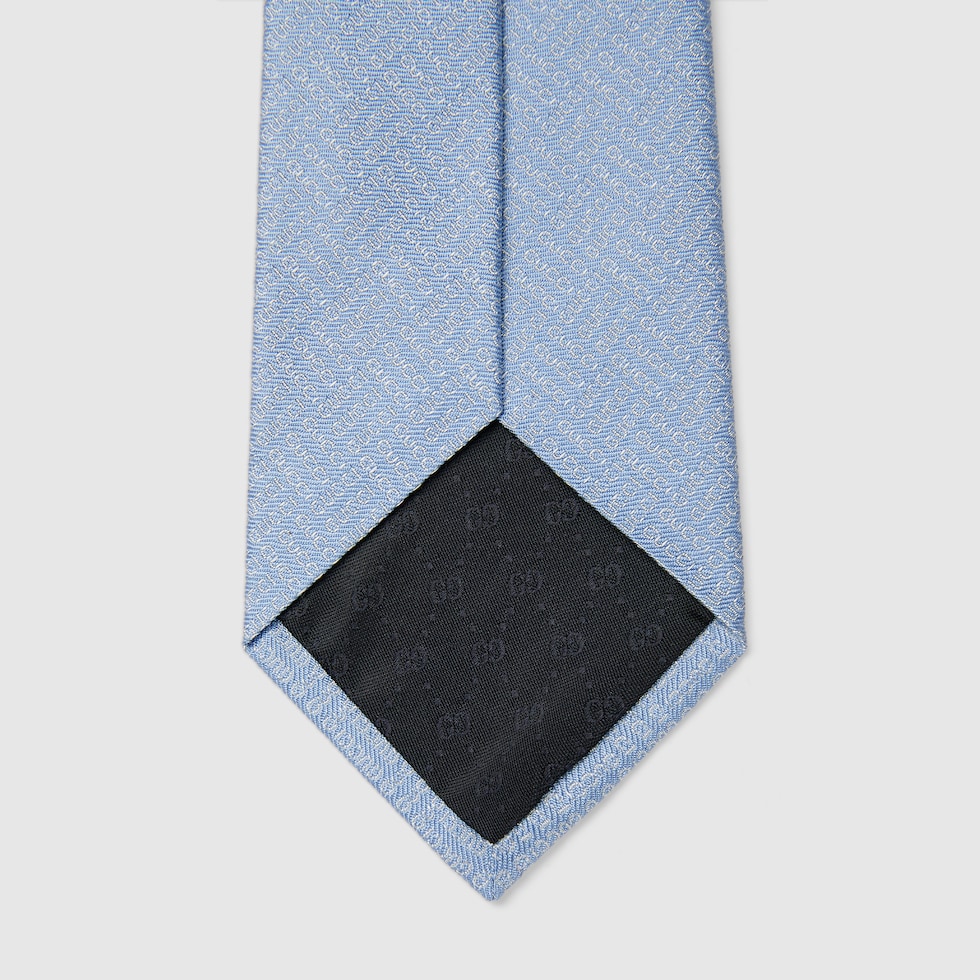GUCCI シルクジャカード ネクタイ ・ライトブルー | GUCCI公式
