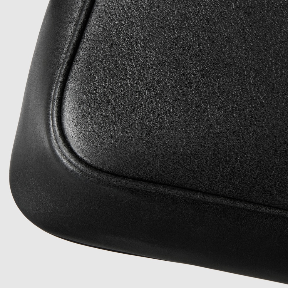 GG Emblem medium shoulder bag in black leather | GUCCI® US GG Emblem medium shoulder bag in black leather | GUCCI® US