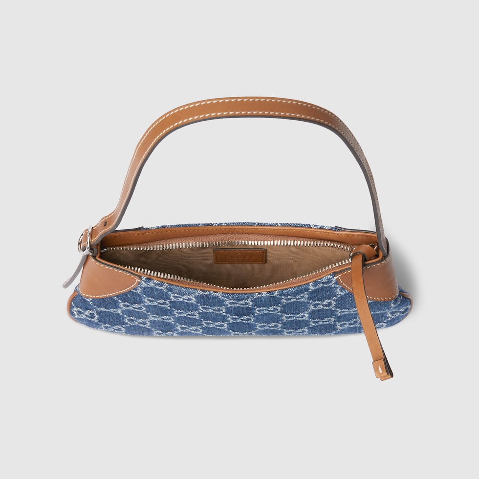 バッグ GUCCI GG HAND BAG Gucci Mini GG handbag in blue and white GG denim | GUCCI® US