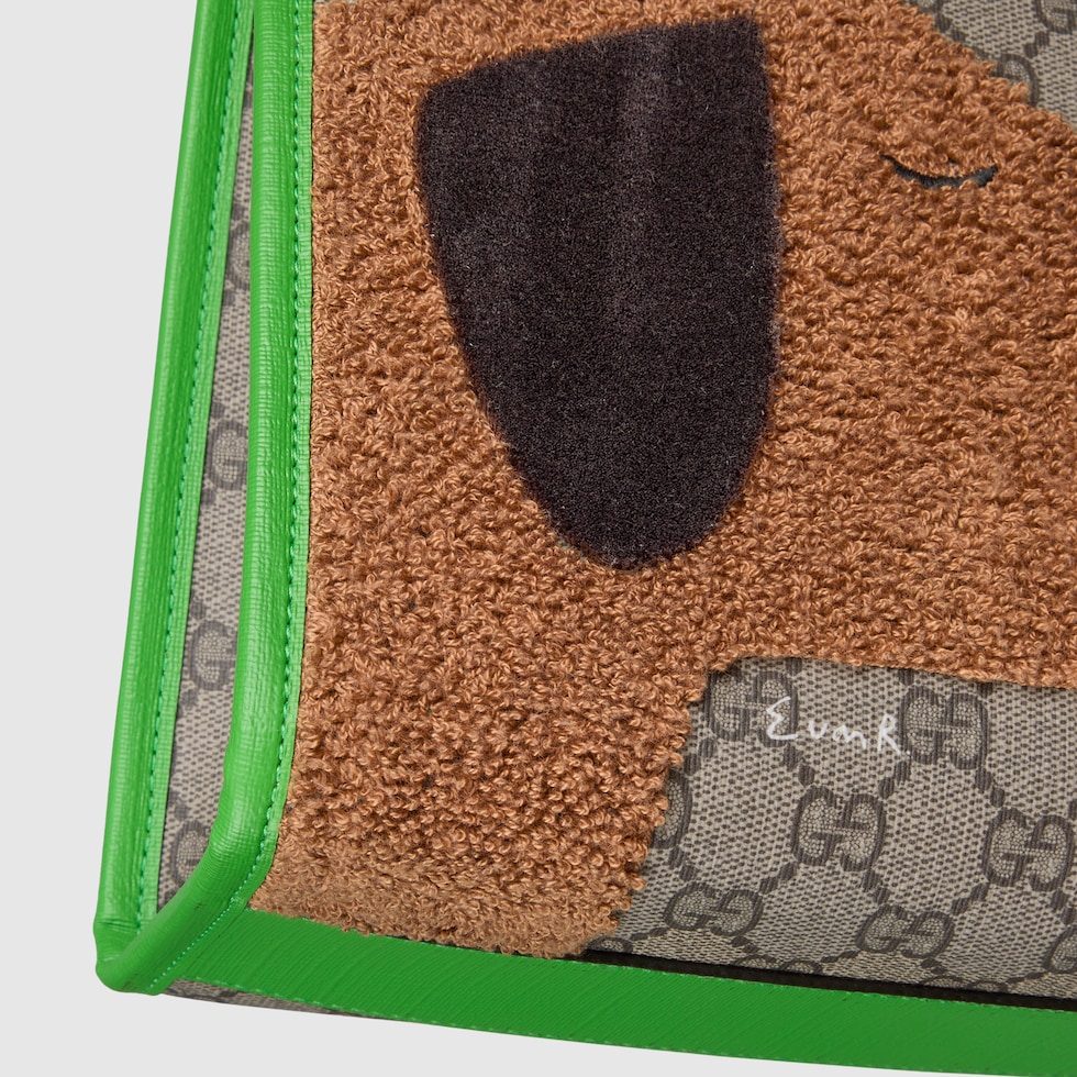 チルドレンズ〕GG プリント トートバッグ ・ベージュ＆ブラウン GG