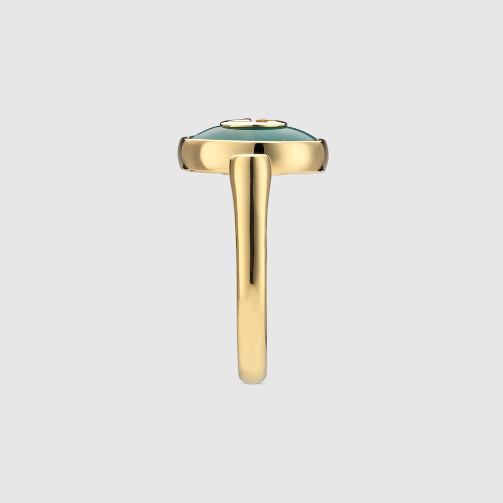 Gucci Interlocking 18k ring in 18k yellow gold | GUCCI® ES