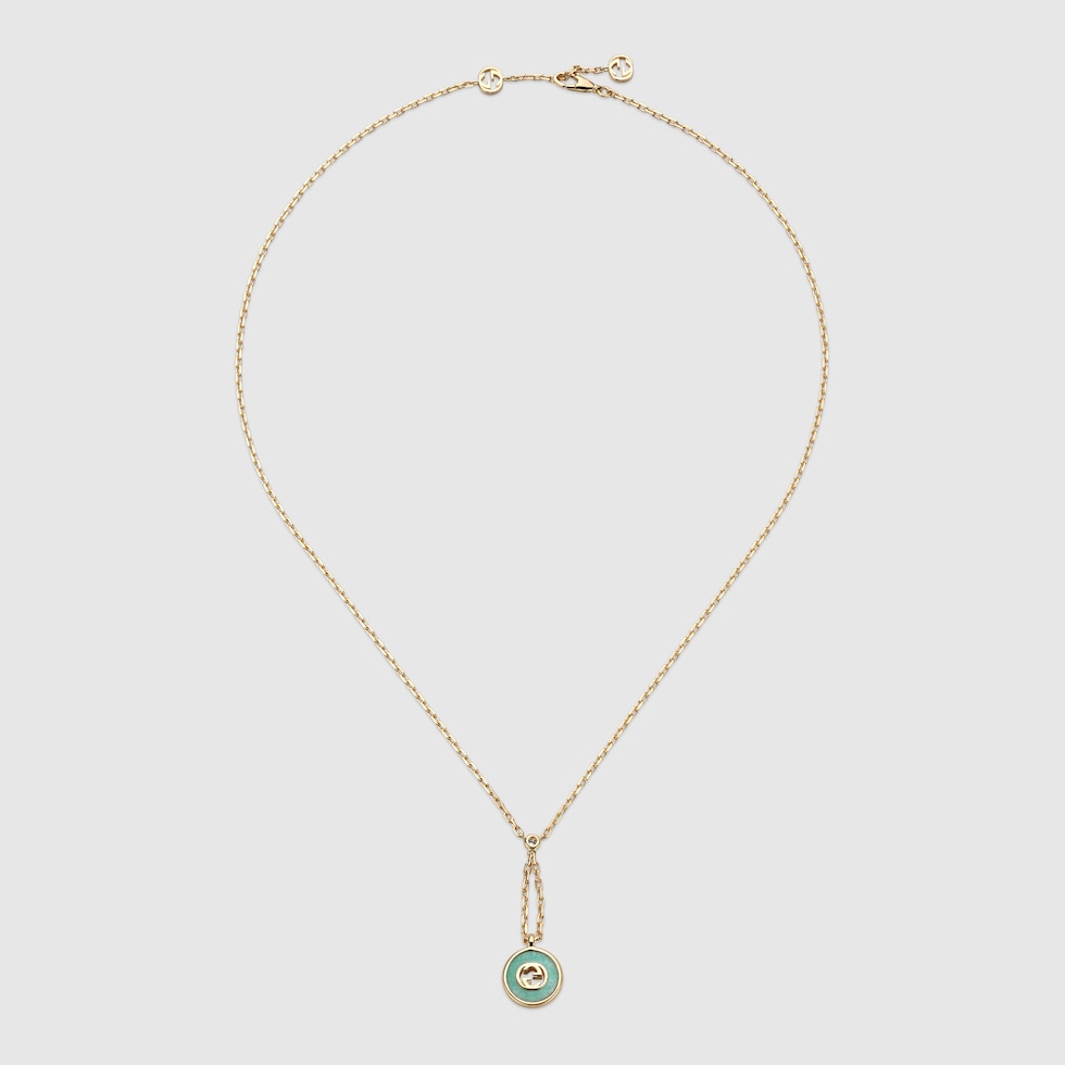 グッチ インターロッキング〕18K ペンダント ネックレス18K