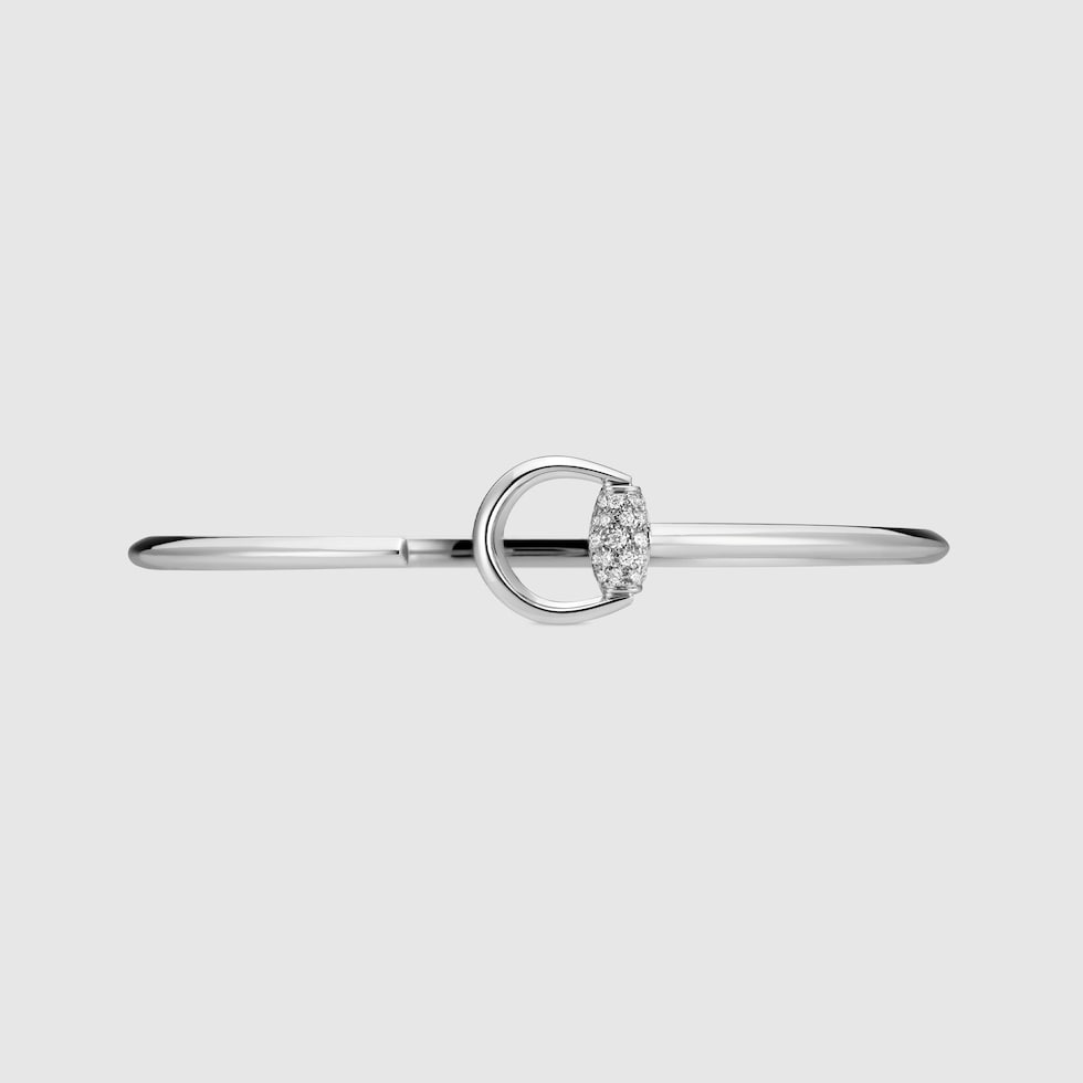 グッチ ホースビット〕18K ダイヤモンド カフブレスレット18K