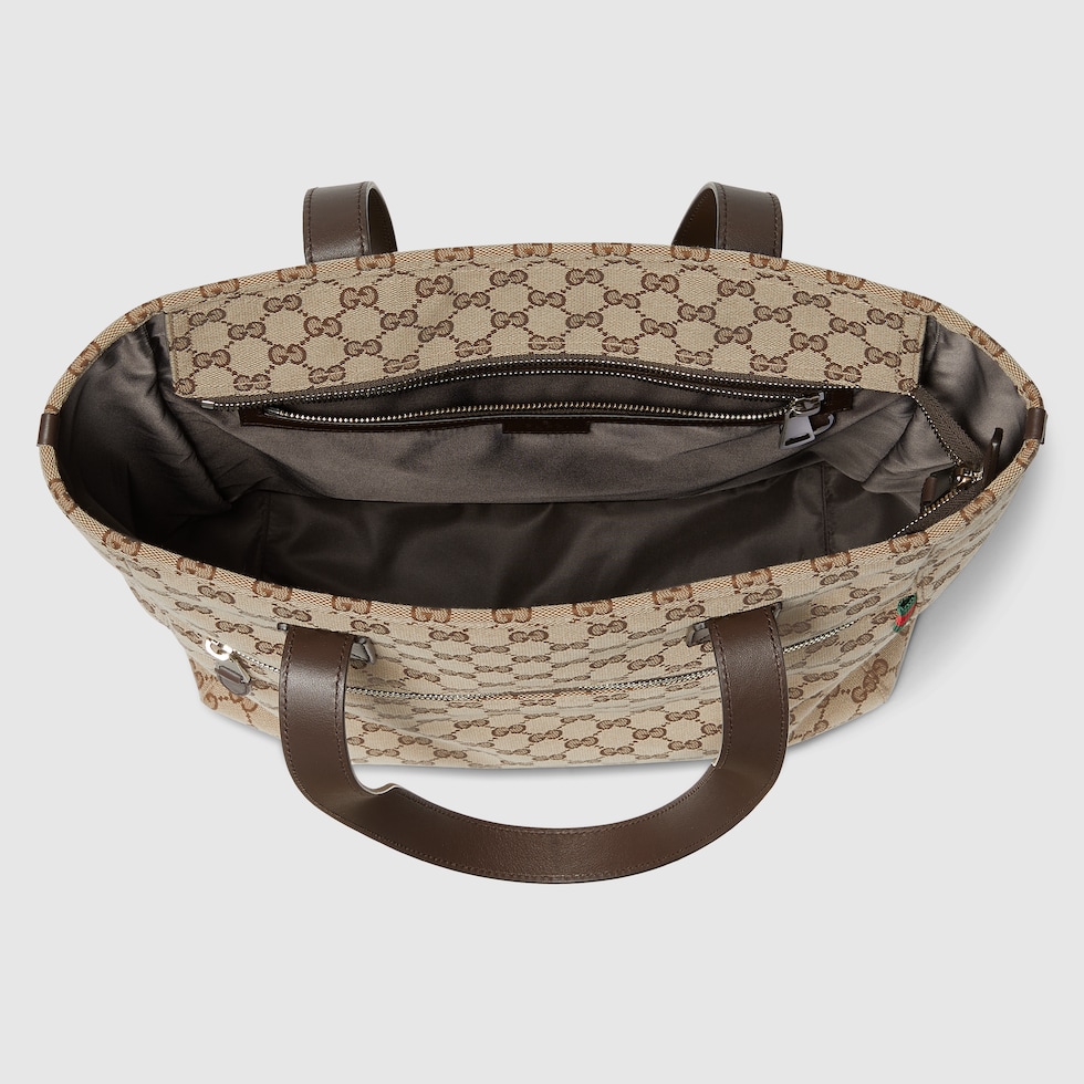 GUCCI ♪ GGキャンバス トートバッグ 834456 GG canvas large tote bag in beige and brown GG canvas