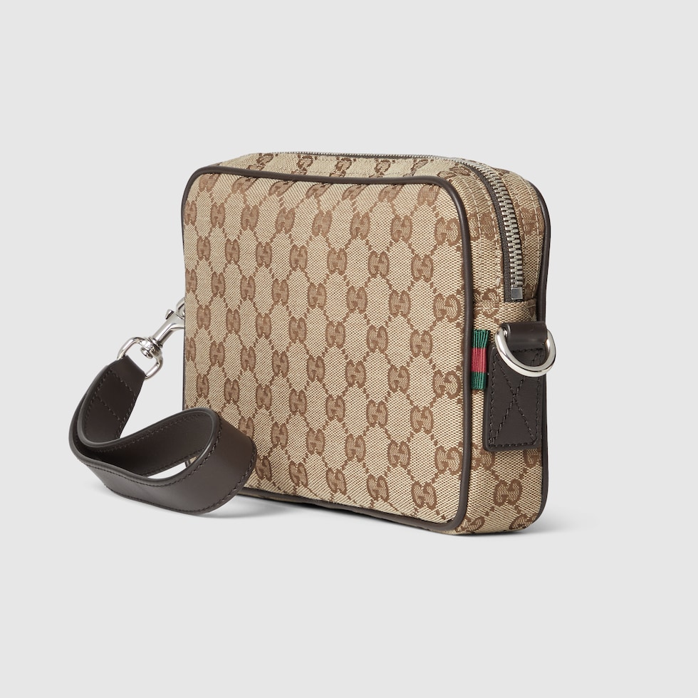 GG canvas small crossbody bag in beige and brown GG canvas