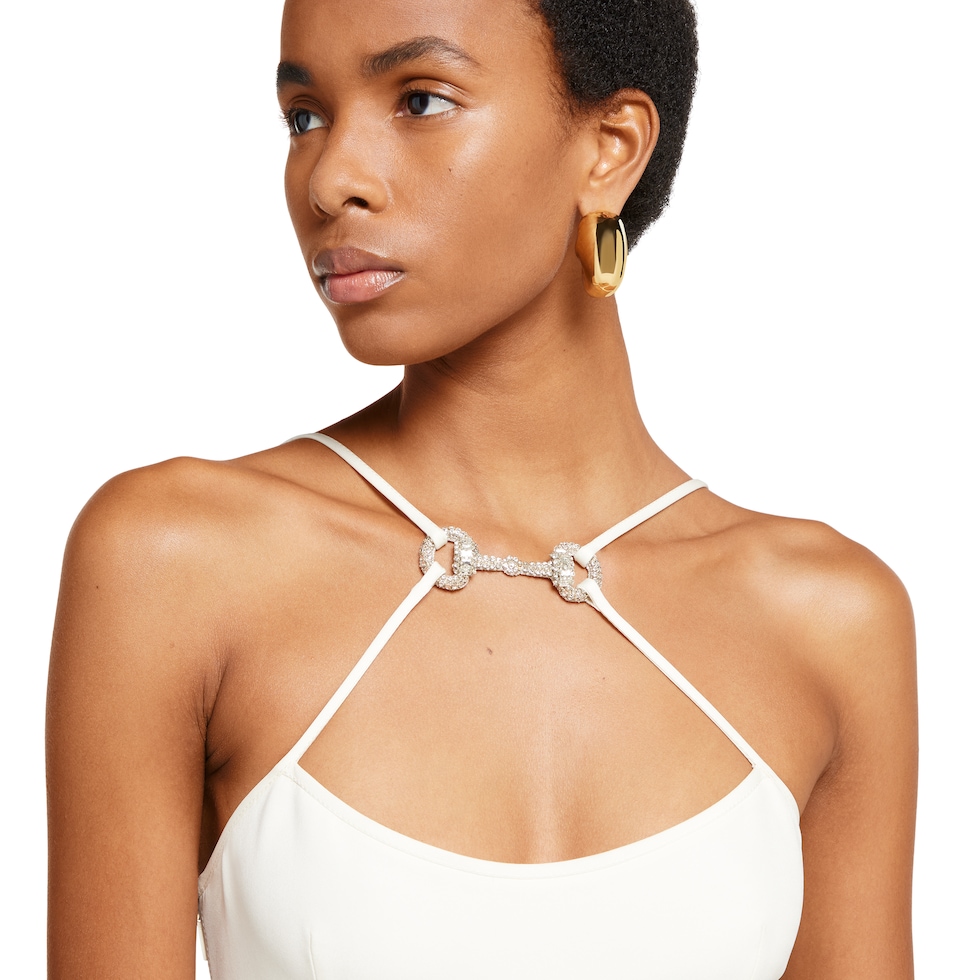 Ghicha silk cowl long dress