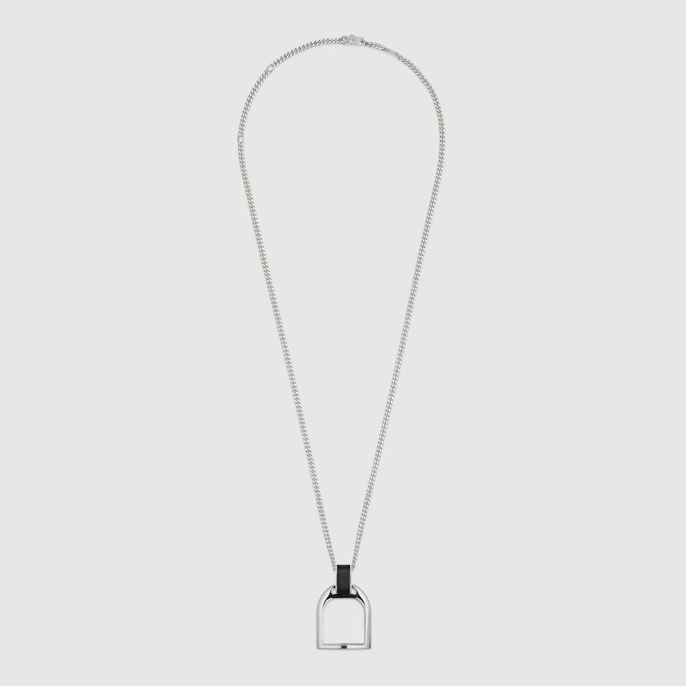 Collana da collezione con ciondolo in argento sterling: chiusura a scatto a forma di cuore, catena a maglie da 1,9 mm - Italia
