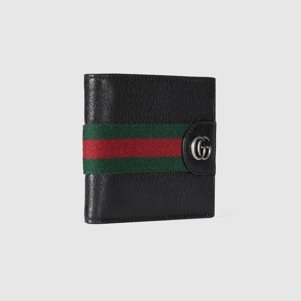 折りたたみ財布 GUCCI EBONY OPHIDIA GG WALLET Ophidia bi-fold wallet in black soft leather | GUCCI® US