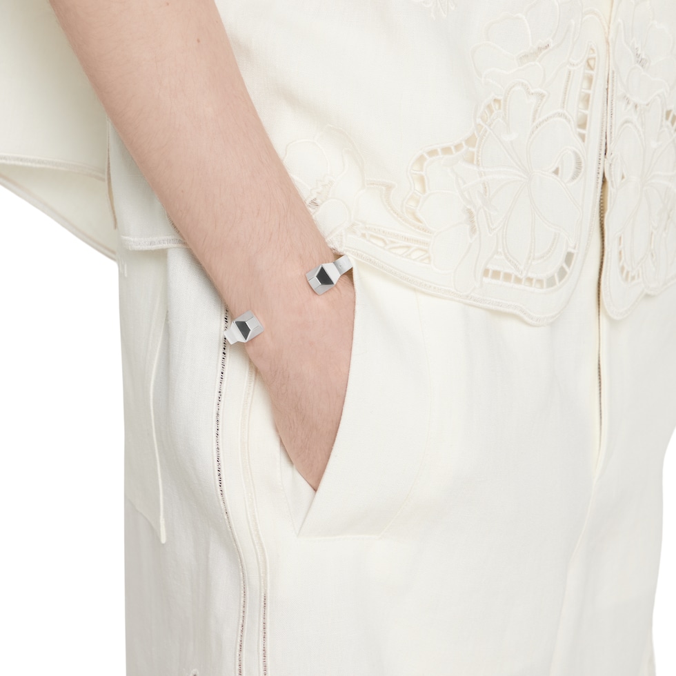 Chiodo chunky intertwined bracelet in 925 sterling silver
