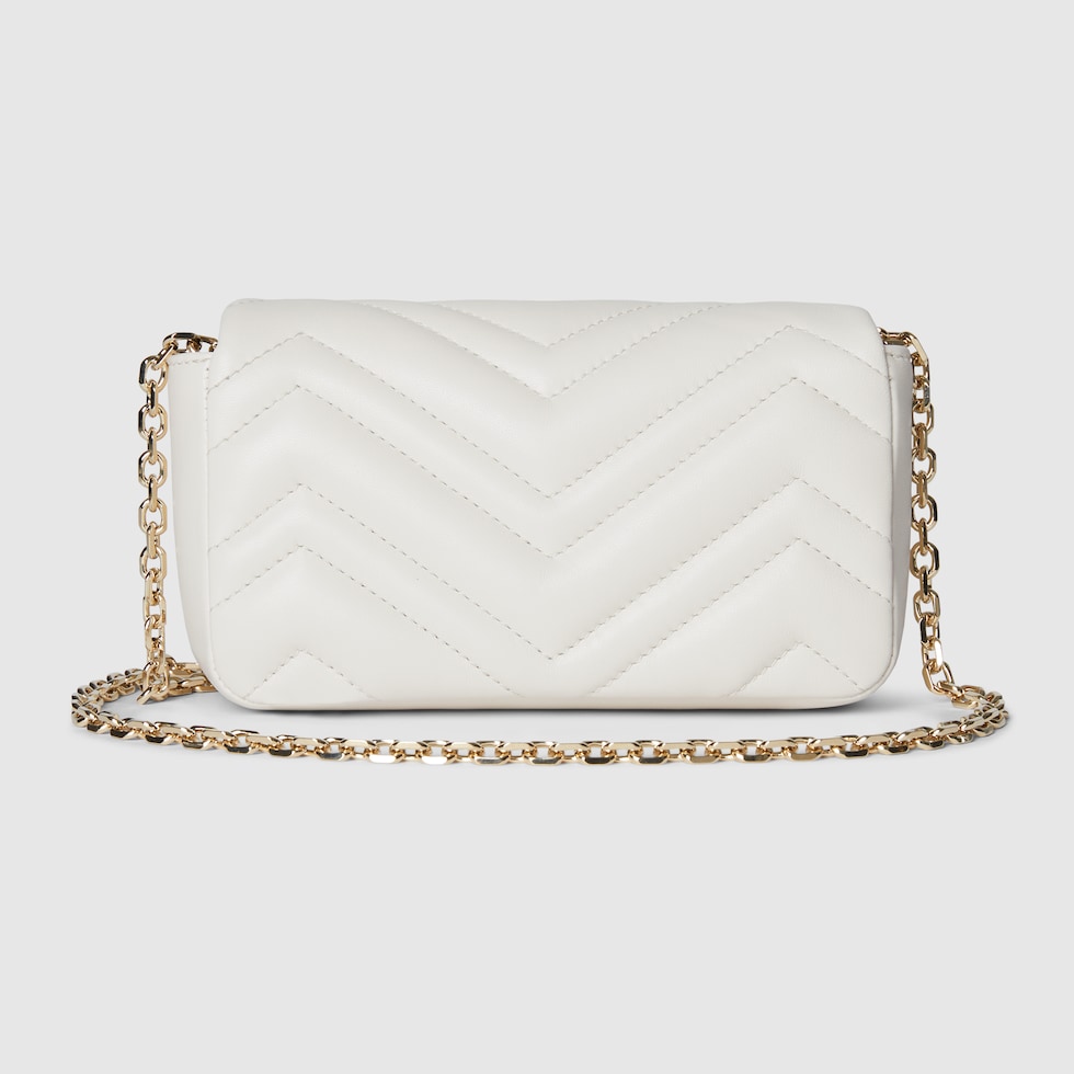 GGマーモント〕ミニ ショルダーバッグ ・ホワイト レザー | GUCCI公式