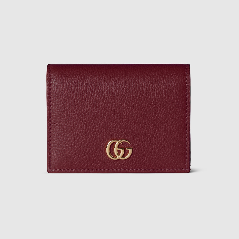 【関税&送料込】Gucci Burgundy Leather Gg Marmont Wallet GG Marmont small wallet in Rosso Ancora red leather | GUCCI® CA