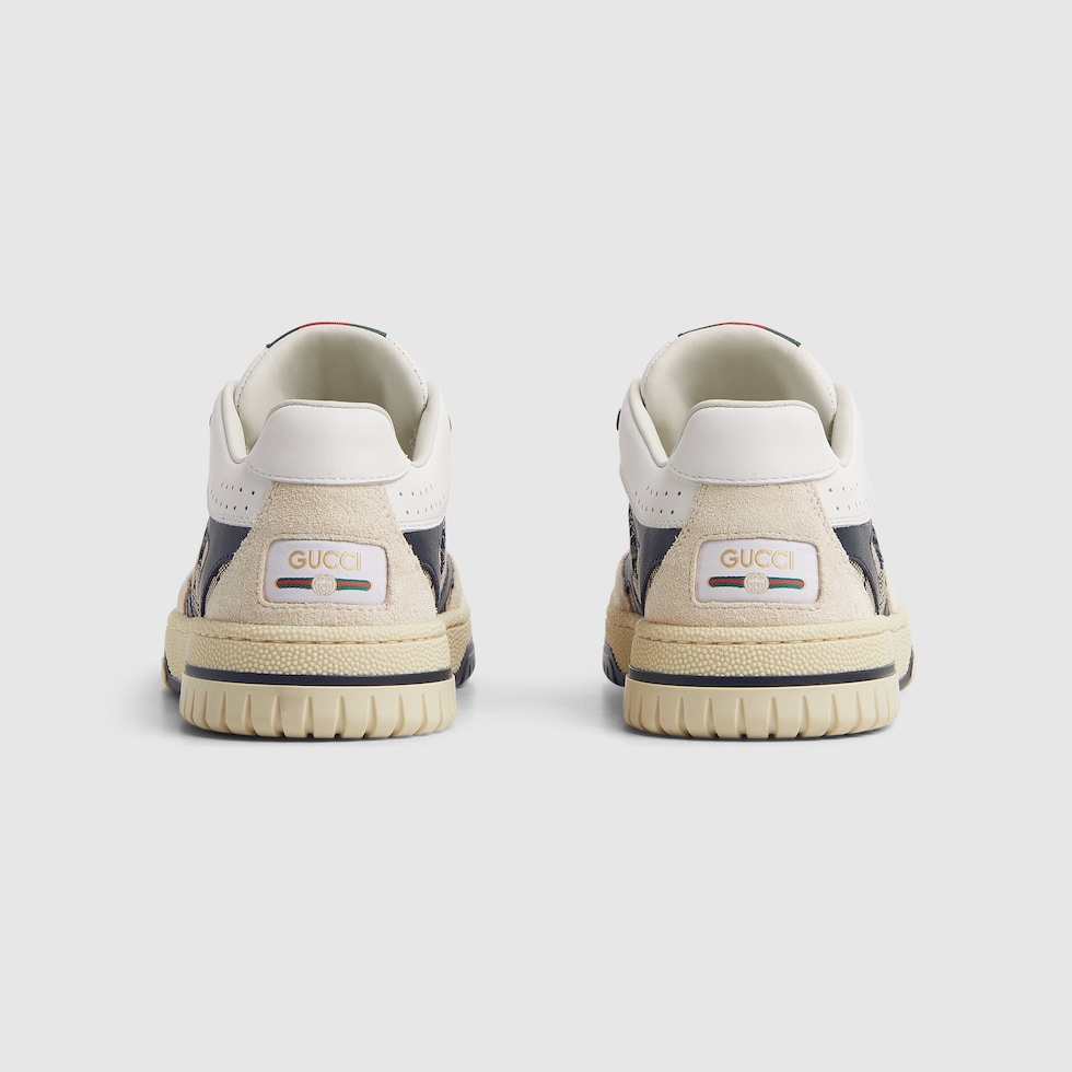 Children's Gucci Re-Web sneaker in white leather | GUCCI® US