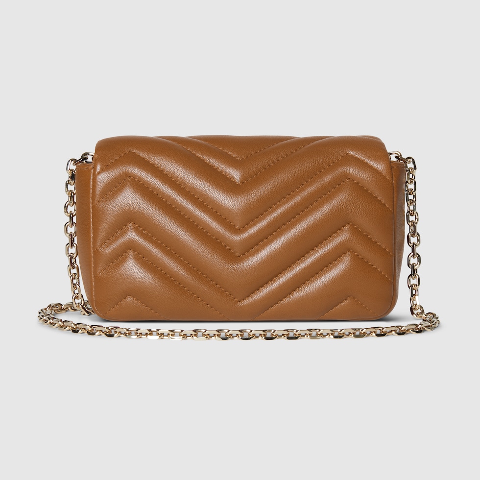 ★GUCCI★ GG Marmont ミニ チェーンバッグ ♪ GUCCI GG Marmont Chain Shoulder Bag Canvas Leather Multi