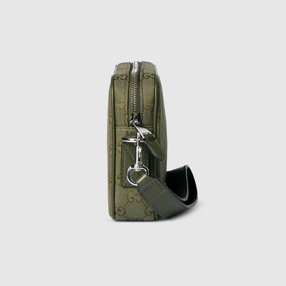 GG canvas small crossbody bag in forest green GG canvas