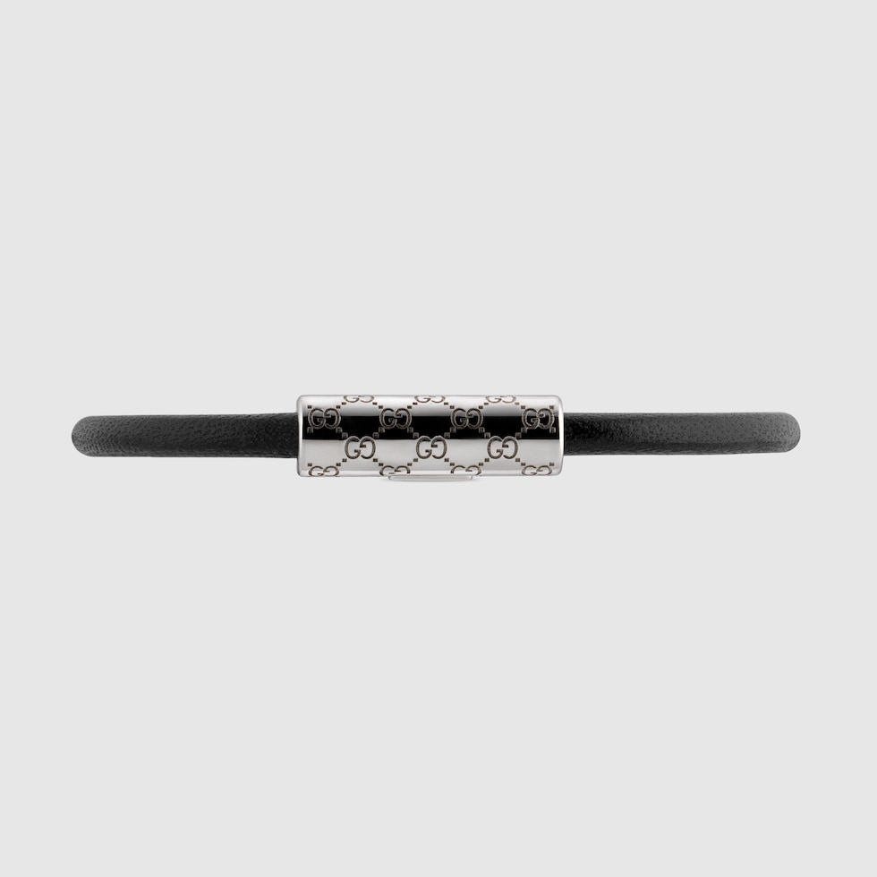 付属品完備 GUCCI Line Stone Leather Bracelet 付属品完備 GUCCI Line Stone Leather Bracelet Gucci Piston