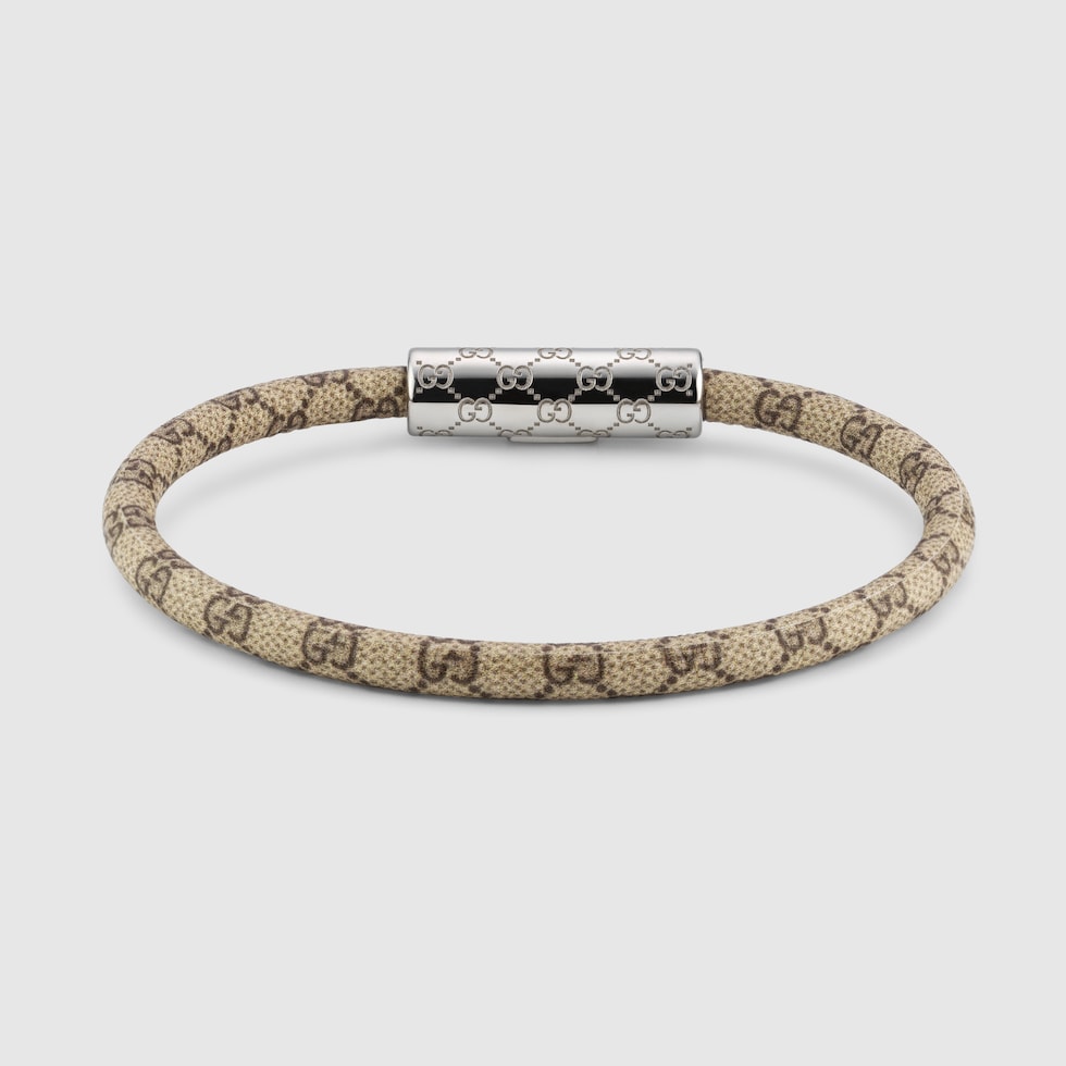 GG パターン ブレスレット ・ベージュ＆ブラウン GGスプリーム