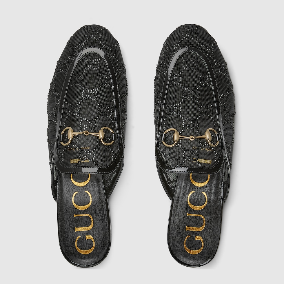 NEW GUCCI! Women’s GG Princetown shoes Women's Princetown slipper in beige and ebony Orignal GG