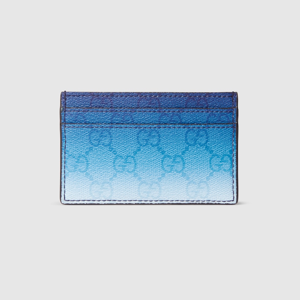 小物 Gucci card case Gucci Chroma card case in gradient blue fabric | GUCCI® US