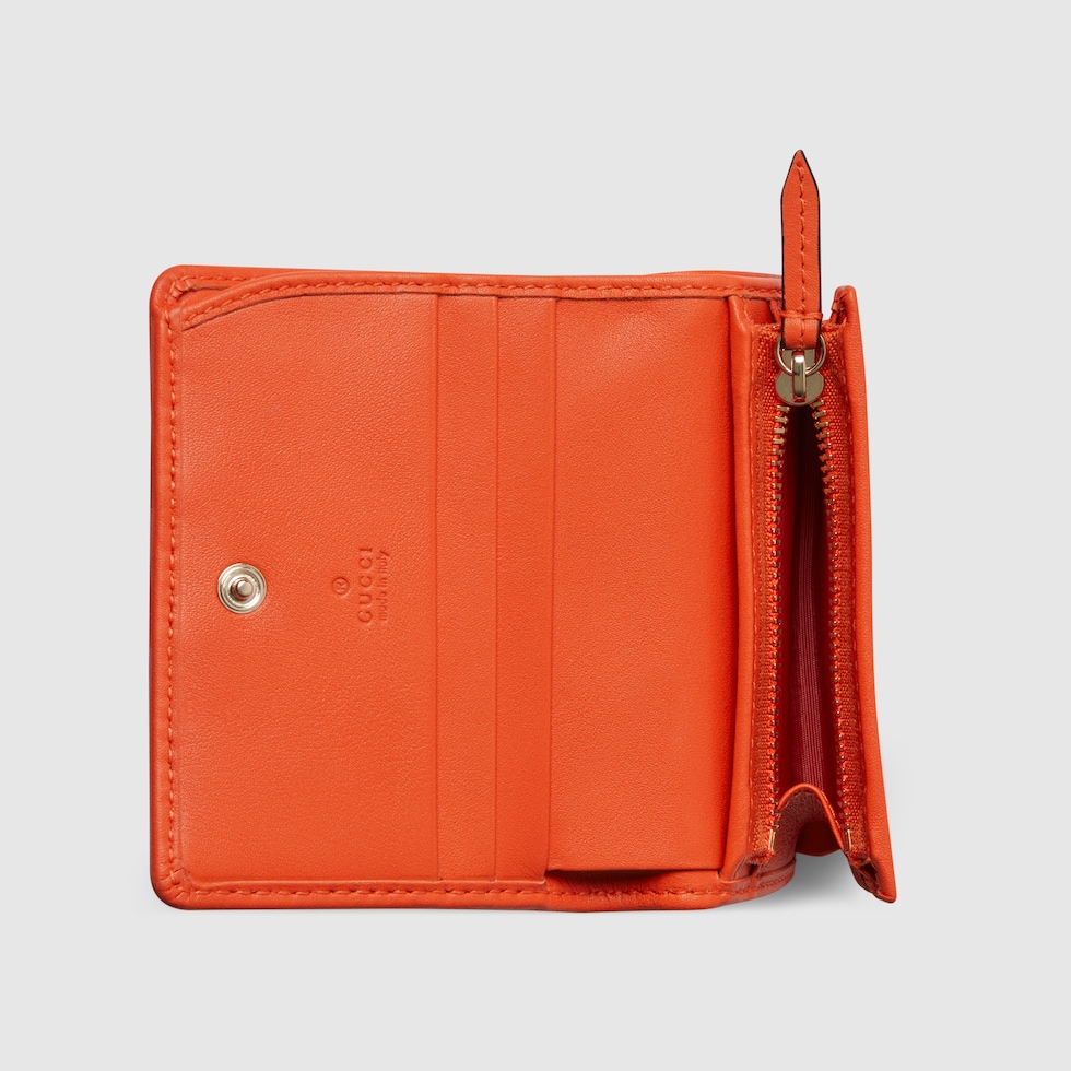 GGエンブレム〕スモールウォレット ・ベージュ＆ブラウン GG