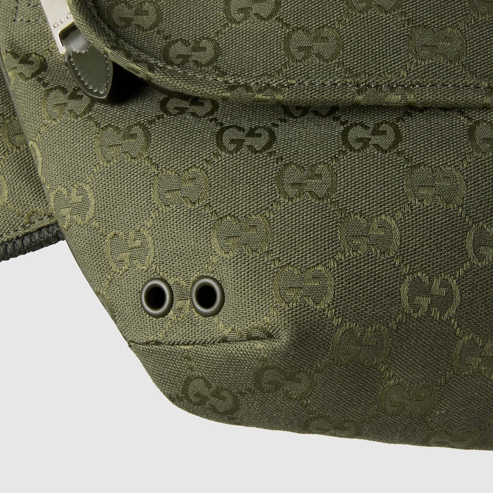 GUCCI キャンバスベルト 85/34 グリーン/レッド