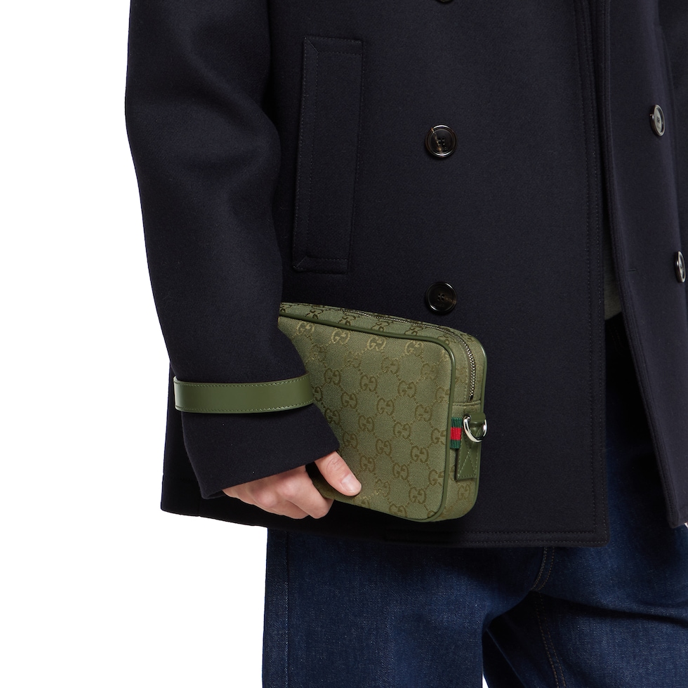 GG canvas small crossbody bag in forest green GG canvas GUCCI® AE