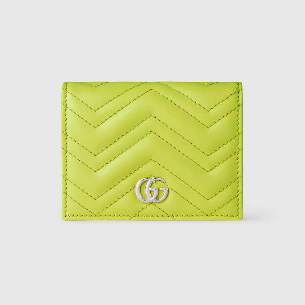 ダブルG ミニ ウォレット ・ブライトグリーン レザー | GUCCI公式
