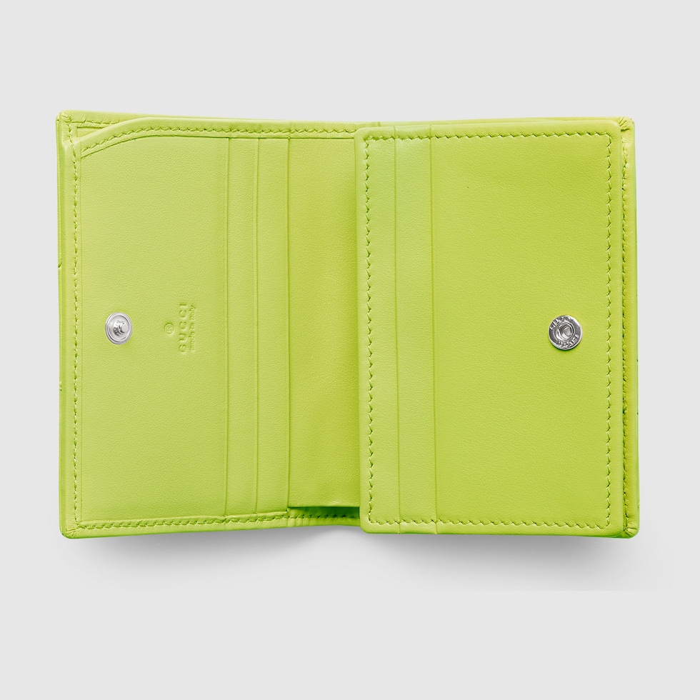ダブルG ミニ ウォレット ・ブライトグリーン レザー | GUCCI公式
