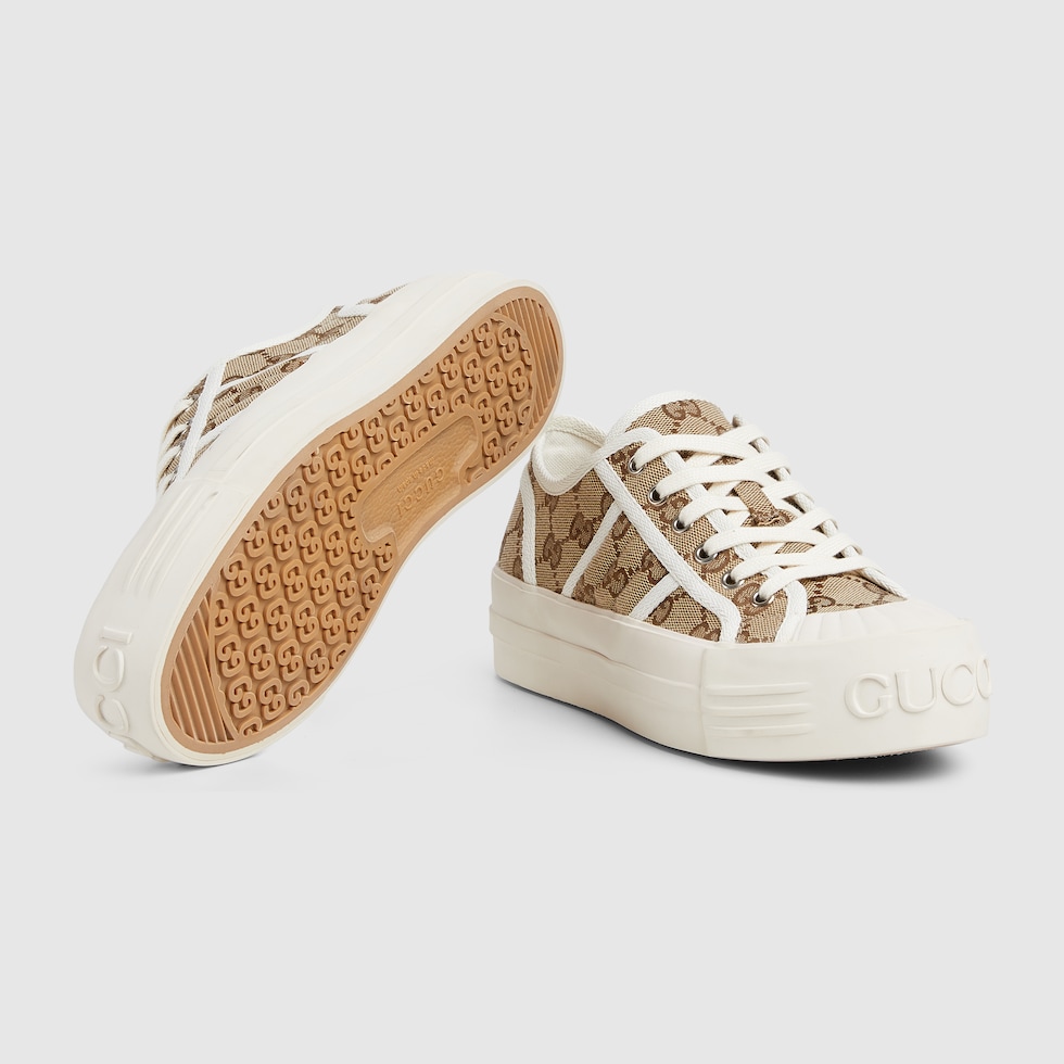 GUCCI ベージュ スニーカー　レディース　23センチ GUCCI ベージュ スニーカー レディース 23センチ