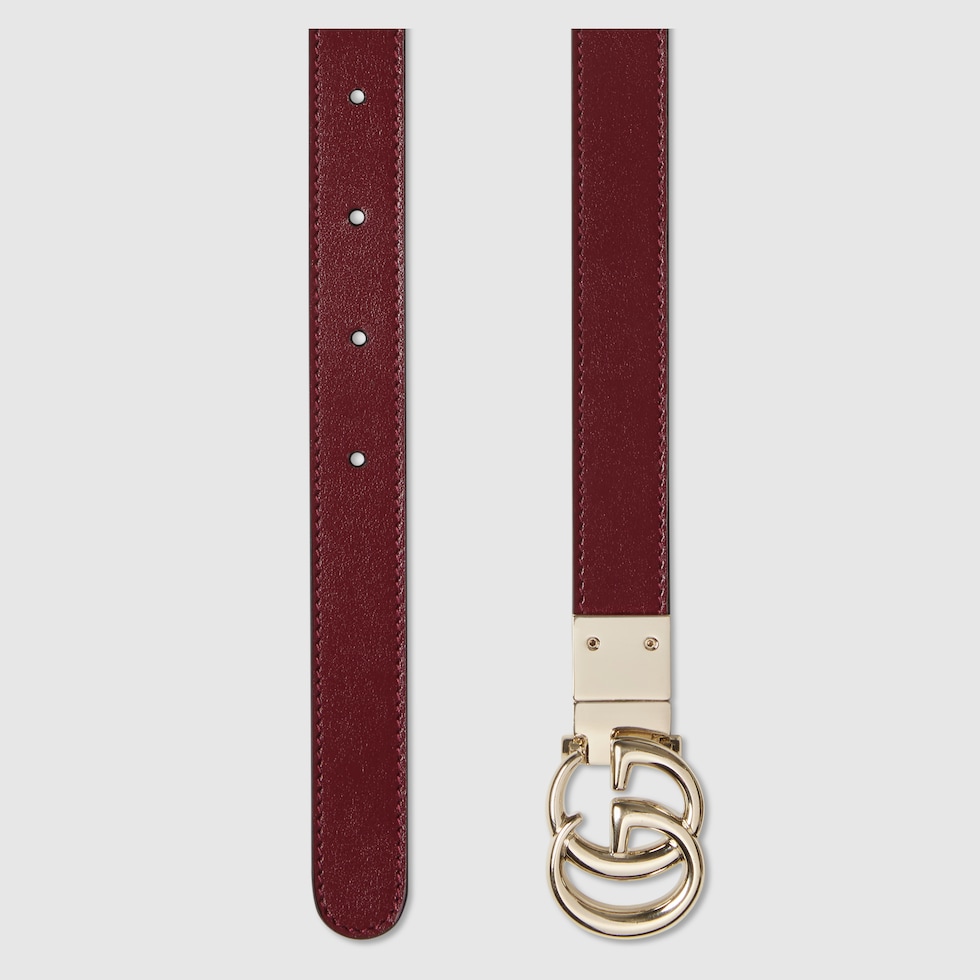 最終値下げ　GUCCI  ダブルG スリムベルト ダブルG スリムベルト ・ブラック レザー | GUCCI公式