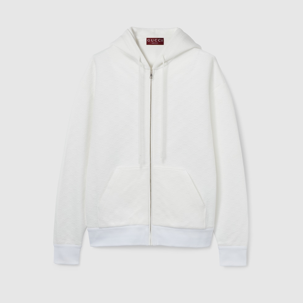 2025SS グッチ GG フーデッド ジャケット GG leather bomber jacket in black | GUCCI® US