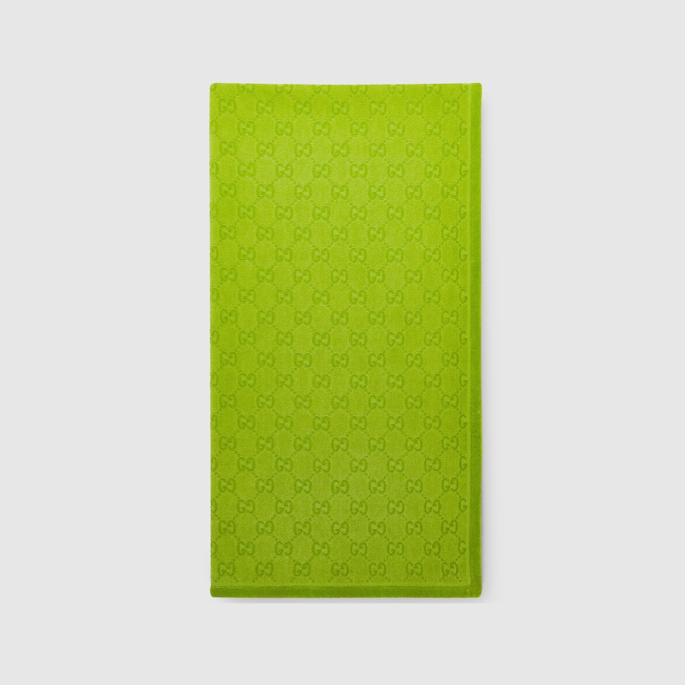 GUCCI ビーチタオル GG terrycloth beach towel in gradient green | GUCCI® US