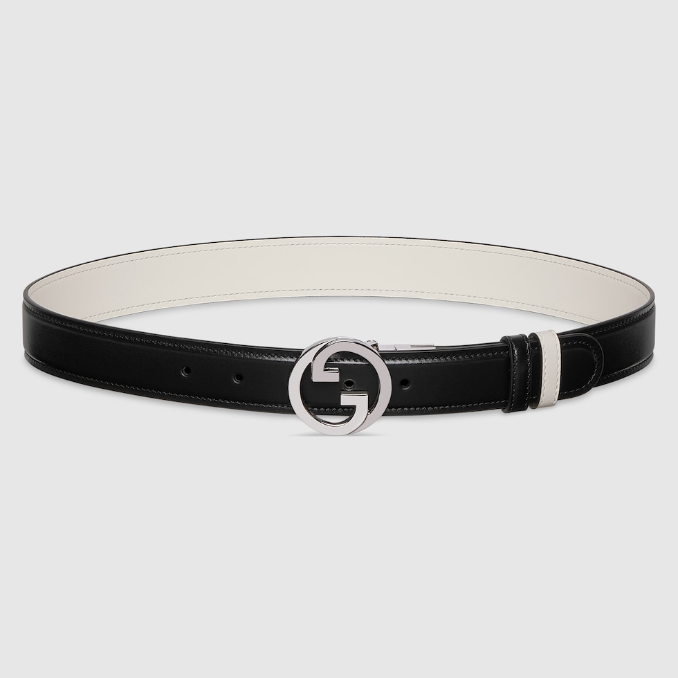 GUCCI ホワイトレザー Gベルト GG Marmont wide belt in white leather | GUCCI® US