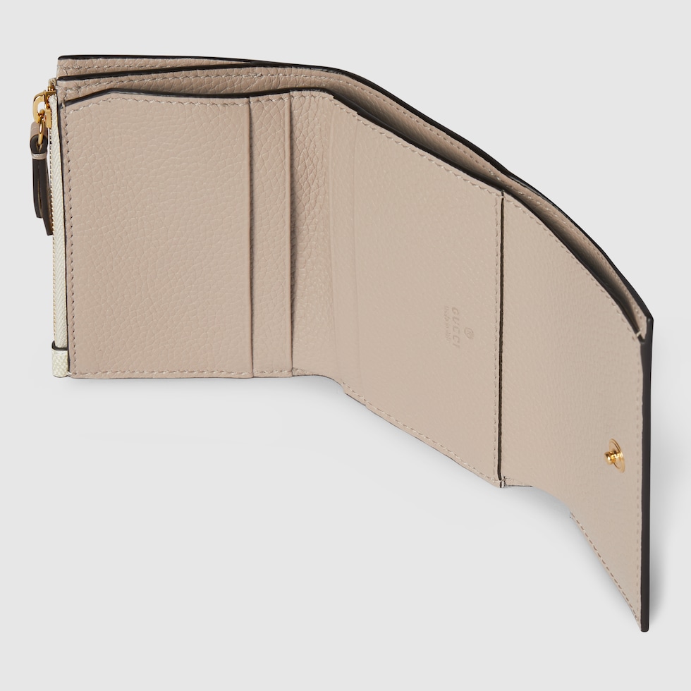 ダブルG バイカラー ミニ ウォレット ・ベージュ＆ホワイト GG