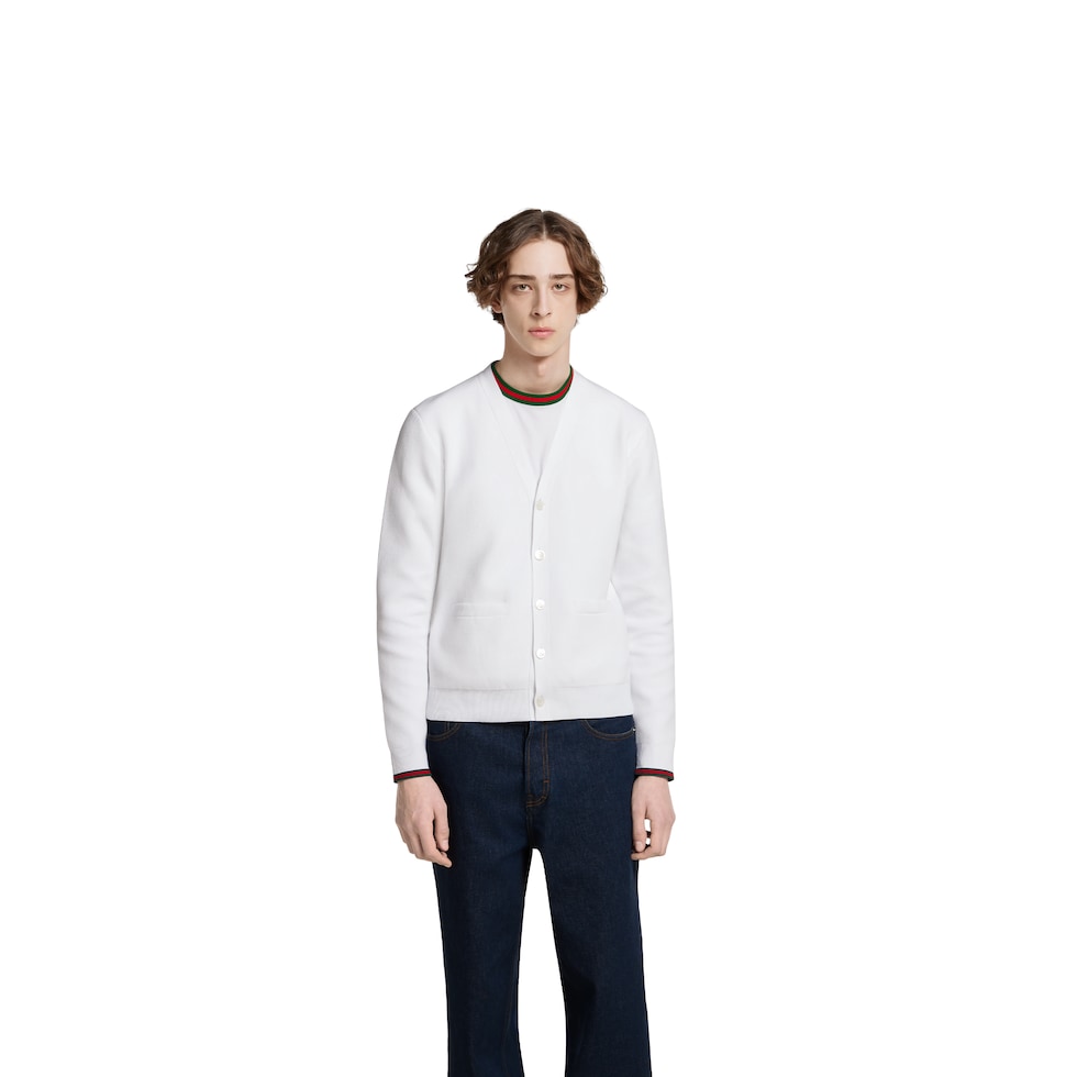 注目の新作♪【GUCCI】コットンピケ ニット カーディガン 836390_XKE0V_9074_003_100_0000