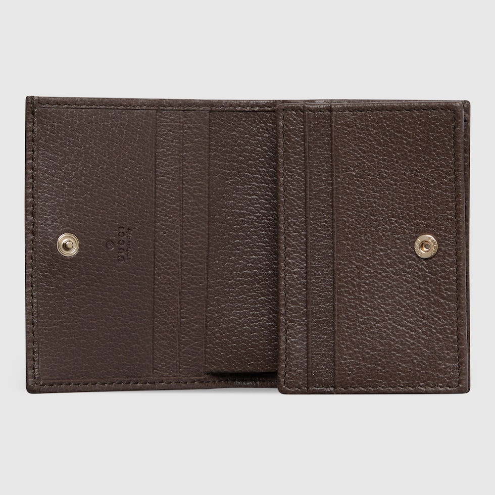Ophidia small wallet in beige and brown GG Supreme | GUCCI® US
