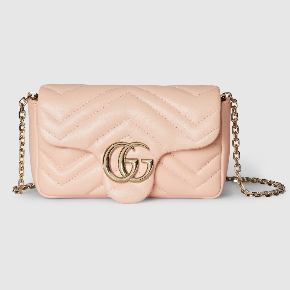 GUCCI 26S GG MARMONT BAG 16 IN YELLOW LAMBSKIN