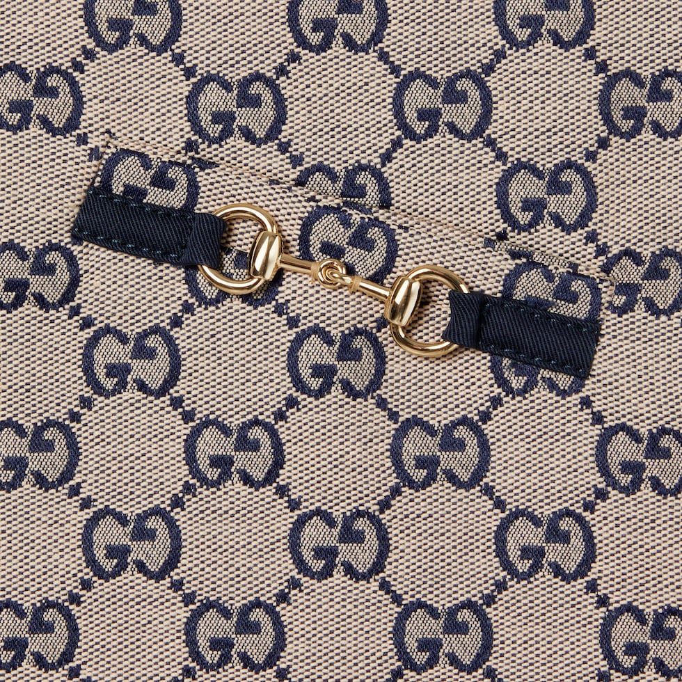 チルドレンズ〕GGキャンバス ドレス ・ベージュ＆ブルー | GUCCI公式