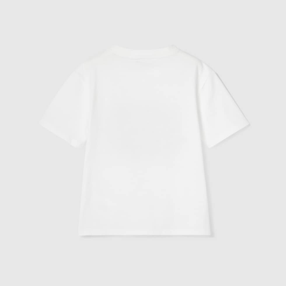 チルドレンズ〕プリント コットン Tシャツ ・ホワイト | GUCCI公式