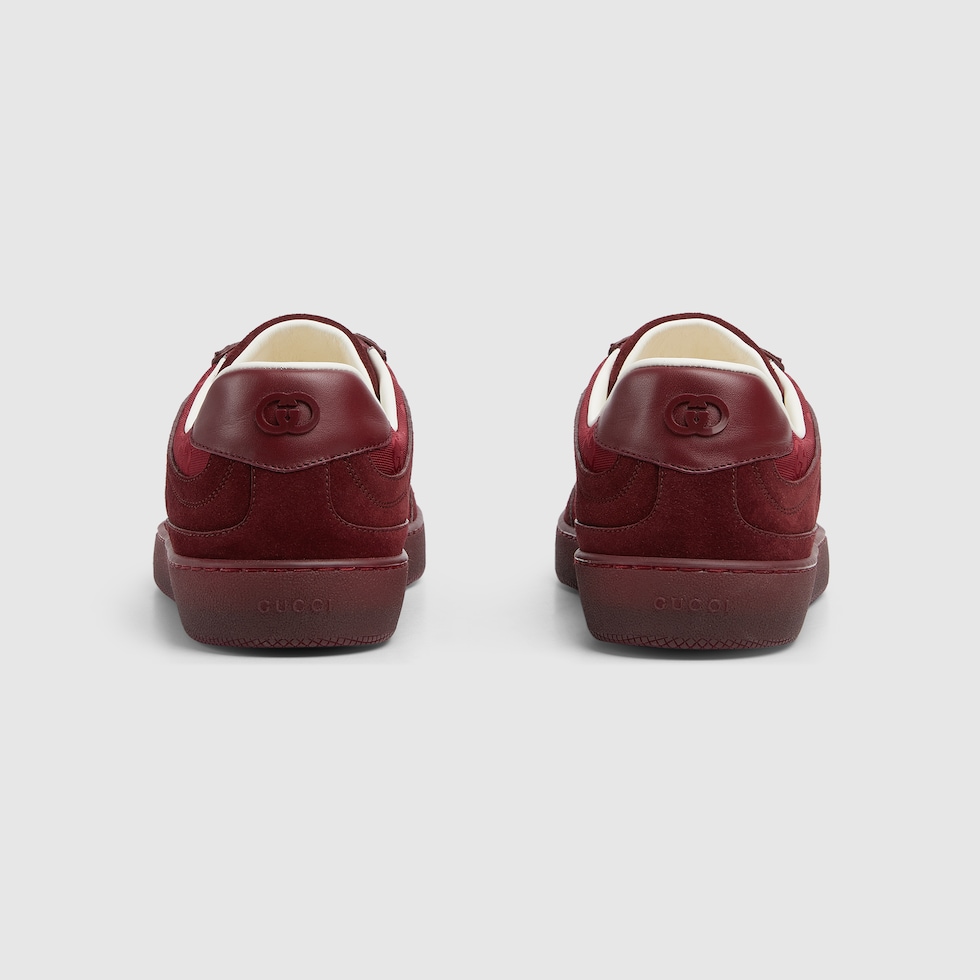 Men's G75 sneaker in Rosso Ancora suede | GUCCI® US