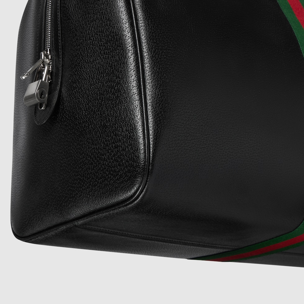 Gucci Savoy large duffle bag in black leather | GUCCI® US