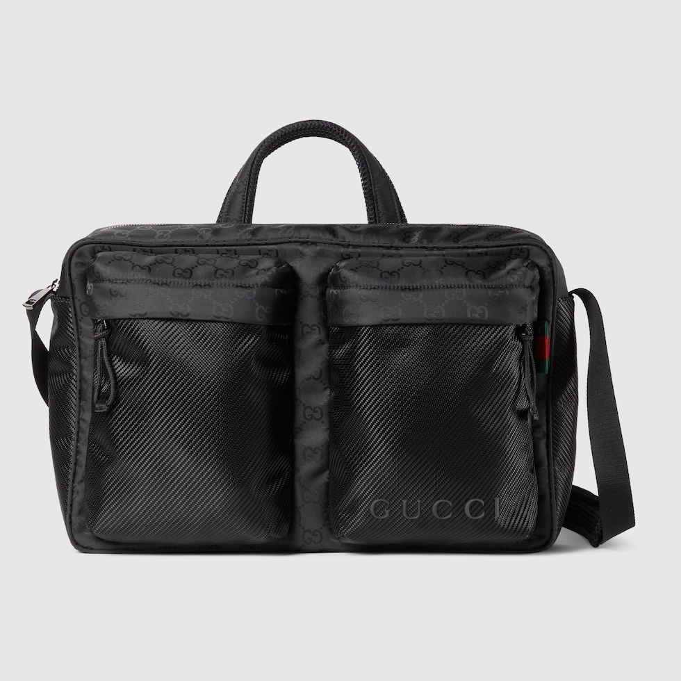 GGナイロン ラージ クロスボディバッグ ・ブラック GGナイロン | GUCCI公式
