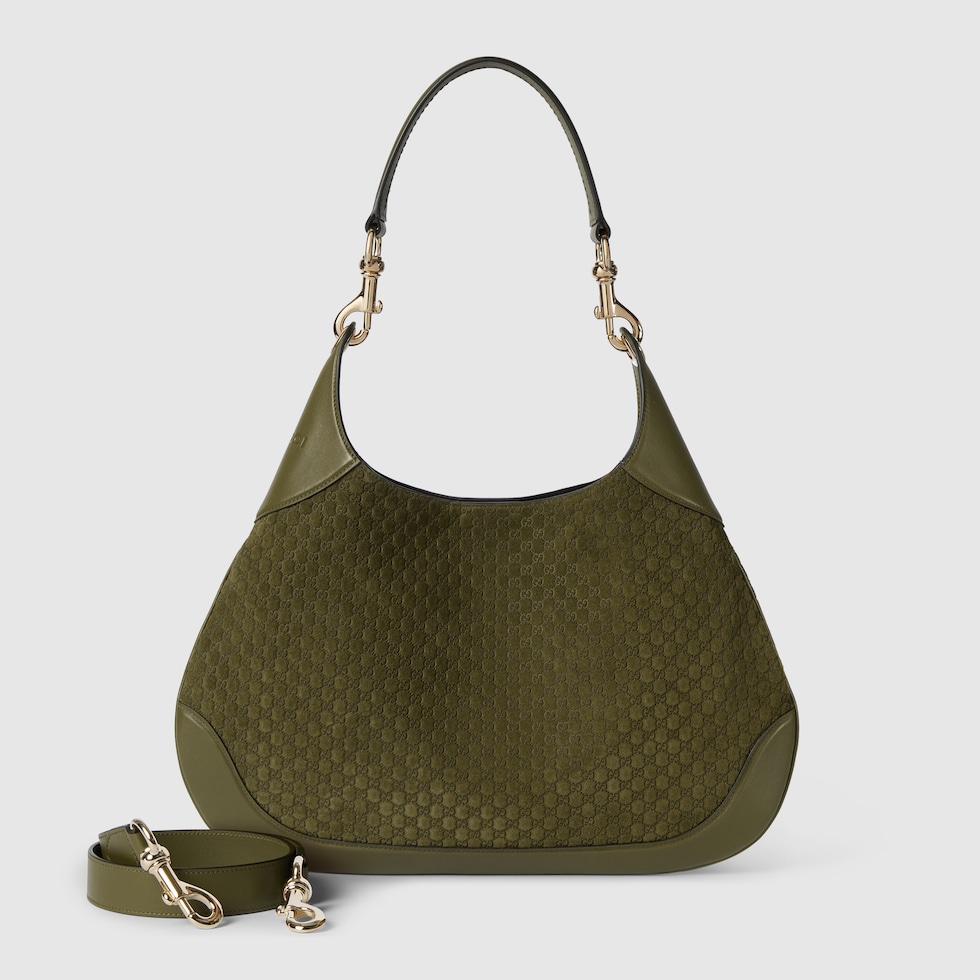 Gucci B mini bag in olive green leather | GUCCI® US